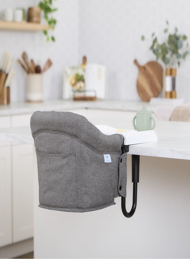 Evolur évolur Clamp-On Comfort Table Chair, Portable Clip-On High Chair for Babies & Toddlers (6–36 Months), Removable Washable Seat Cover, Dishwasher-Safe Tray, Foldable Design with Carry Bag – Gray - Image 5